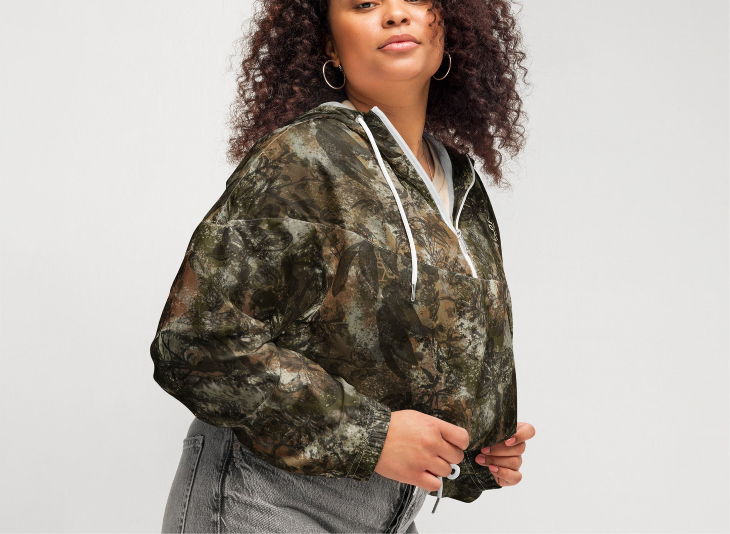 Light WildMist Cropped Windbreaker